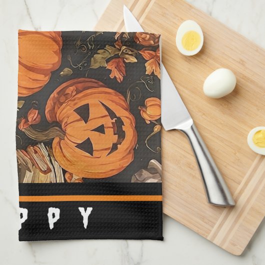Happy Vintag Halloween Collection Geschirrtuch (Viertel Falte)