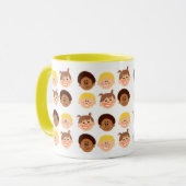 Happy Vintag Kids Niedlich Retro Style Tasse (Vorderseite Links)