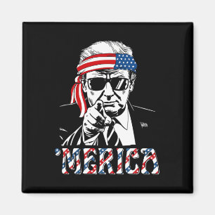 Happy Vintag Trump 4. Juli Patriotische Amerika A Magnet