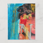 Happy Vintage Couple Date Night and Drinks Postkarte (Vorderseite)