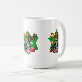 Happy Virgo Angel mit Harp Kaffeetasse (VorderseiteRechts)