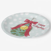 Happy Volleydays Pickleball Themed Paper Teller (Schrägansicht)