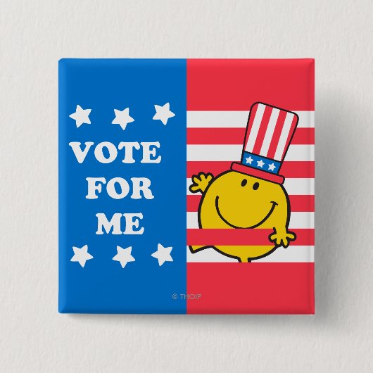 Happy Vote for me Flag Button (Vorderseite)