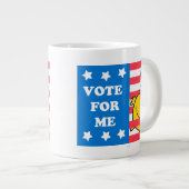 Happy Vote for me Flag Jumbo-Tasse (Vorderseite Rechts)