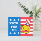 Happy Vote for me Flag Postkarte (Stehend Vorderseite)