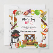 Happy Vthers Day Grillen Aquarell Einladung (Vorderseite)