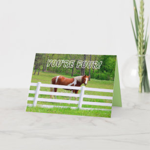 Happy Vurth Birthday Paint Horse Card Karte