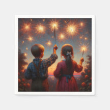Happy Vurth Children mit Sparklern Personalisiert