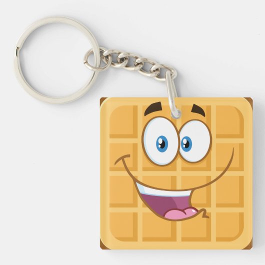 Happy Waffle Schlüsselanhänger (Vorderseite)
