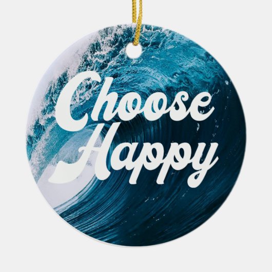 Happy wählen keramik ornament (Vorne)