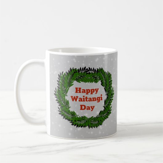 Happy Waitangi Day Fern Neuseeland Kaffeetasse (Links)