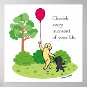 Happy Walking Labradors Cherish Poster (Vorne)