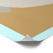 Happy Walrus Colorblock Poster (Ecke)