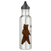 Happy Wandern Outdoor Wildlife Grizzly Bär Edelstahlflasche (Links)