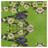 Happy Warbler Stoff (Nahaufnahme)