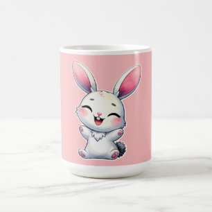 Happy Watercolor Bunny Kaffeetasse