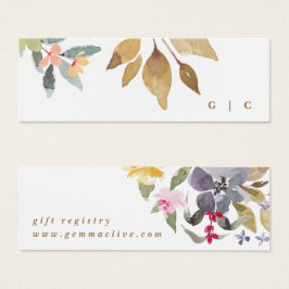 Happy Watercolor Floral Wedding Registry Einschlie