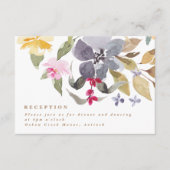 Happy Watercolor Florals Hochzeitsempfang Begleitkarte (Vorderseite)