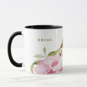 Happy Watercolor Florals Wedding Bride Tasse (Links)