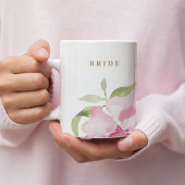 Happy Watercolor Florals Wedding Bride Tasse