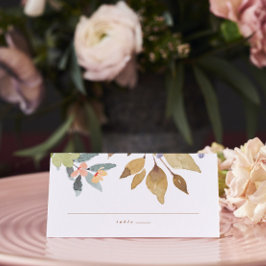 Happy Watercolor Florals Wedding Escort Platzkarte