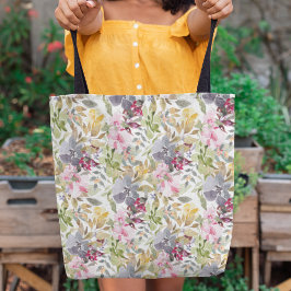 Happy Watercolor Florals Wedding Party Tasche