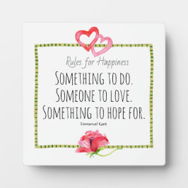 Happy Watercolor Hearts/Poppy Inspiration Fotoplatte