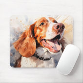 Happy Watercolor Hunde Kunst drucken Mousepad (Mit Mouse)