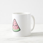 Happy Watermelon – Cute Kawaii Illustration Kaffeetasse (VorderseiteRechts)