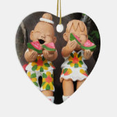 Happy Watermelon Friends Keramik Ornament (Rechts)