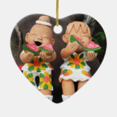 Happy Watermelon Friends Keramik Ornament (Hinten)