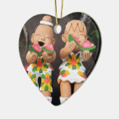 Happy Watermelon Friends Keramik Ornament (Links)