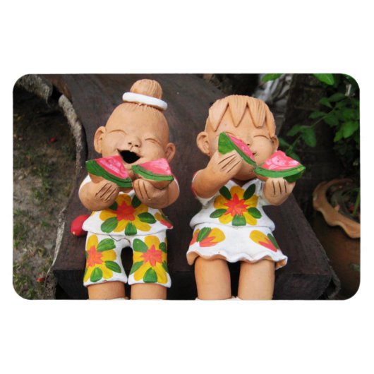 Happy Watermelon Friends Magnet (Horizontal)