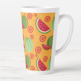 Happy Watermelon-Muster Milchtasse