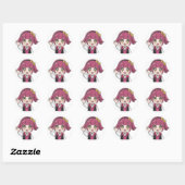"Happy Wave Anime Sticker" Runder Aufkleber (Blatt)