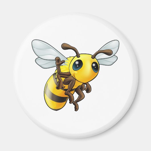 Happy Wave Cartoon Biene Magnet (Vorne)