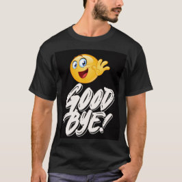 Happy Waving Emoji Goodbye - Fun Farewell T - Shir T-Shirt