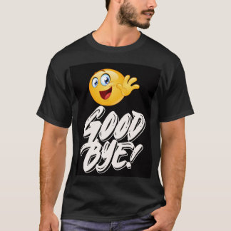 Happy Waving Emoji Goodbye - Fun Farewell T - Shir T-Shirt