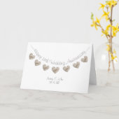 Happy Wedding 13. Jubiläum Spitzen-Herzenslammer Karte (Gelbe Blume)