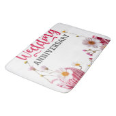 Happy wedding anniversary  badematte (Schrägansicht)