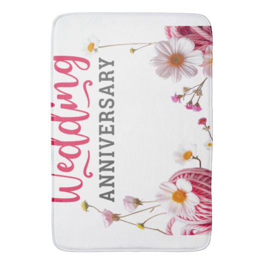 Happy wedding anniversary  badematte (Vorderseite Vertikal)