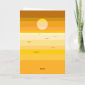 Happy Wedding Anniversary Birds Golden Sunset Karte (Rückseite)