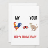 Happy Wedding Anniversary Card Feiertagskarte (Vorne/Hinten)