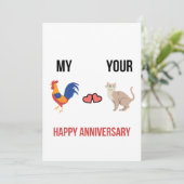 Happy Wedding Anniversary Card Feiertagskarte (Stehend Vorderseite)