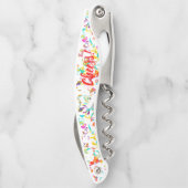 Happy Wedding Anniversary Confetti Toss Kellnermesser (Rückseite)