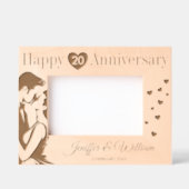 Happy Wedding Anniversary Couple Name Geätzte Rahmen (Vorderseite)