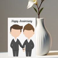 Happy Wedding Anniversary Gay Men Couple