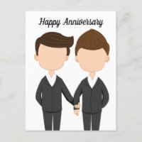 Happy Wedding Anniversary Gay Men Couple