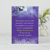 Happy Wedding Anniversary Gruß für Paar Einladung (Stehend Vorderseite)