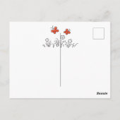 Happy Wedding Anniversary Heart Mushroom Postkarte (Rückseite)